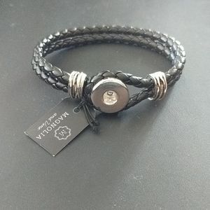 Magnolia and Vine Vegan Leather Bracelet